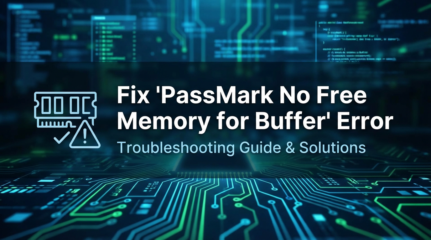 Fix 'PassMark No Free Memory for Buffer' Error