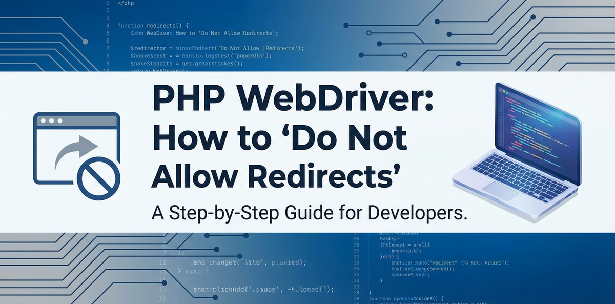 PHP WebDriver: How to 'Do Not Allow Redirects'