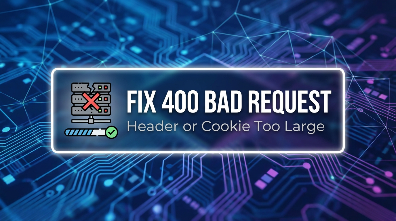 Fix 400 Bad Request: Header or Cookie Too Large