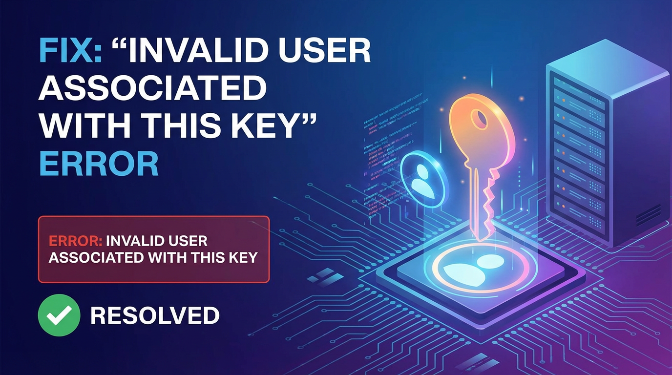 How to Fix 'Invalid User Associated with This Key' Error