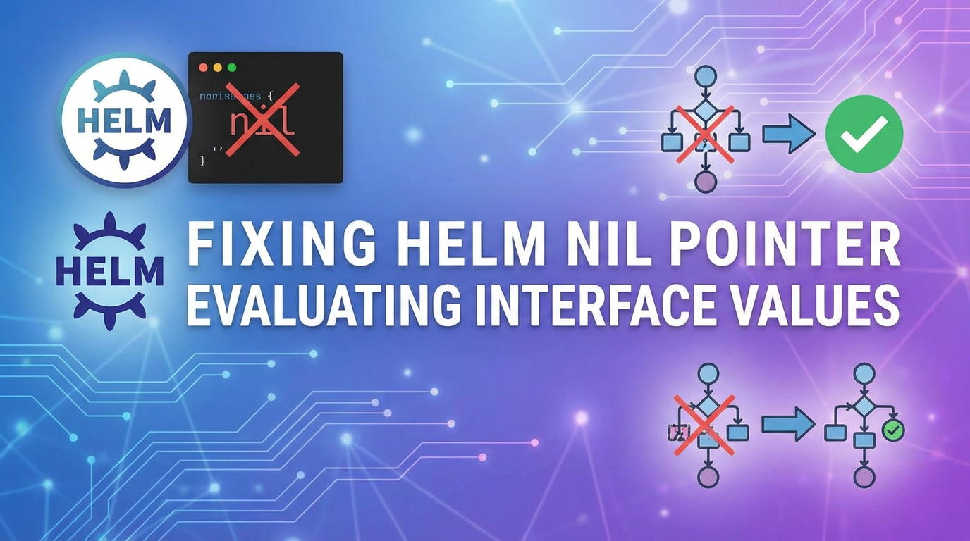Fixing Helm Nil Pointer Evaluating Interface Values