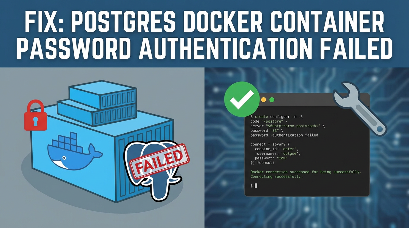 Fix: Postgres Docker Container Password Authentication Failed