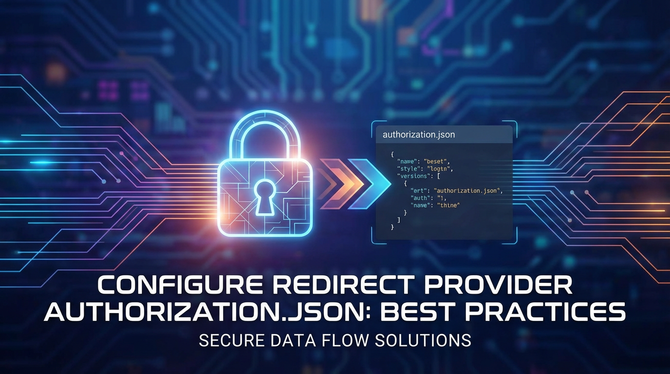 Configure redirect provider authorization.json: Best Practices