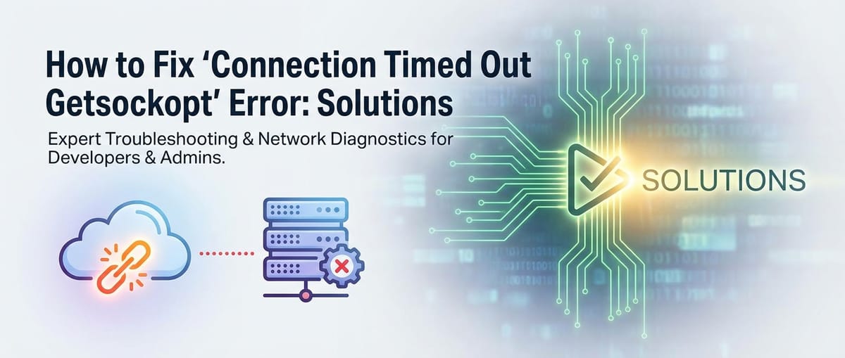 How to Fix 'Connection Timed Out Getsockopt' Error: Solutions