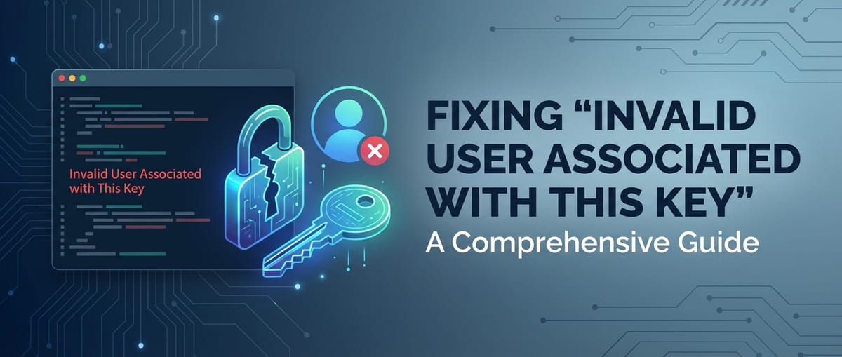 Fixing 'Invalid User Associated with This Key': A Comprehensive Guide