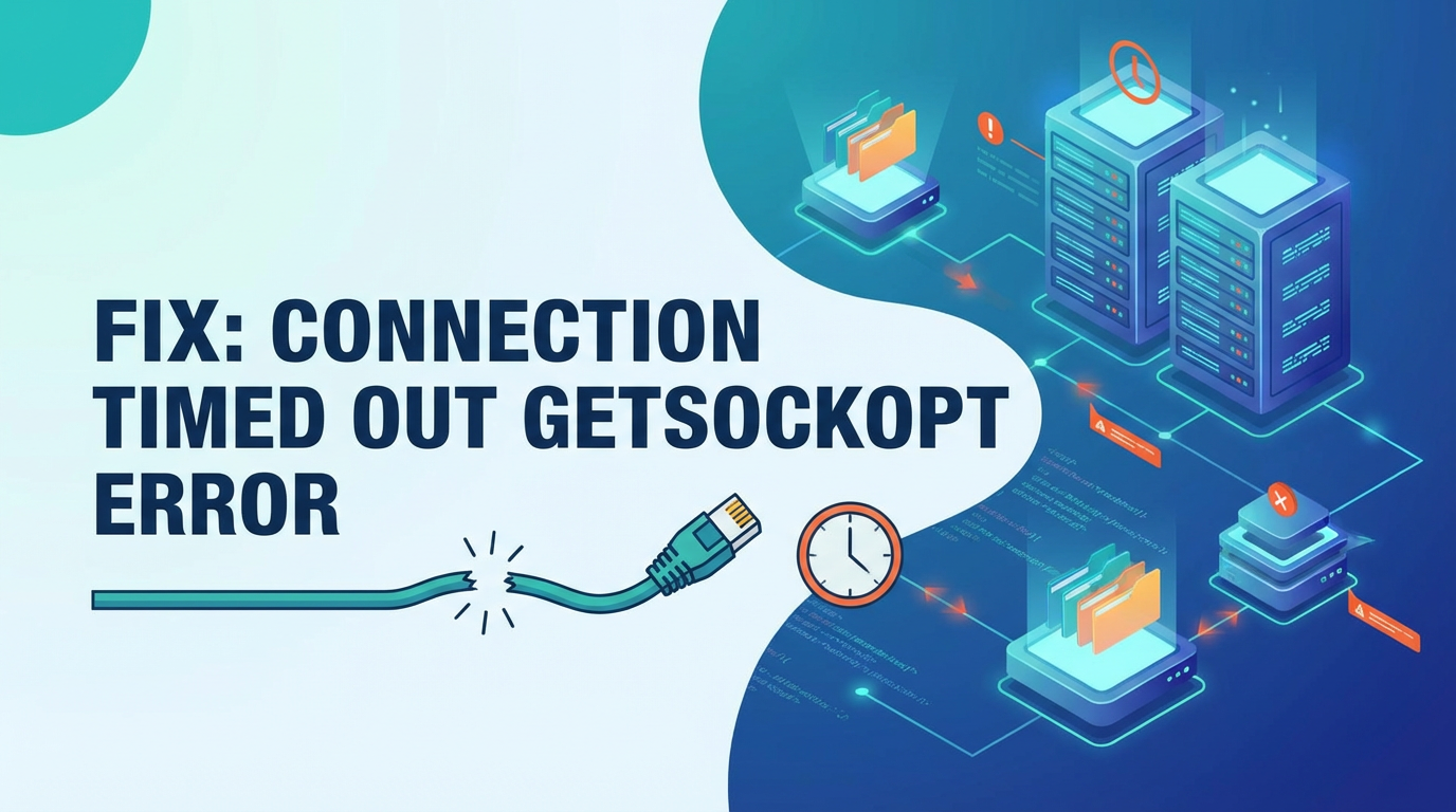 Fix 'Connection Timed Out Getsockopt' Error