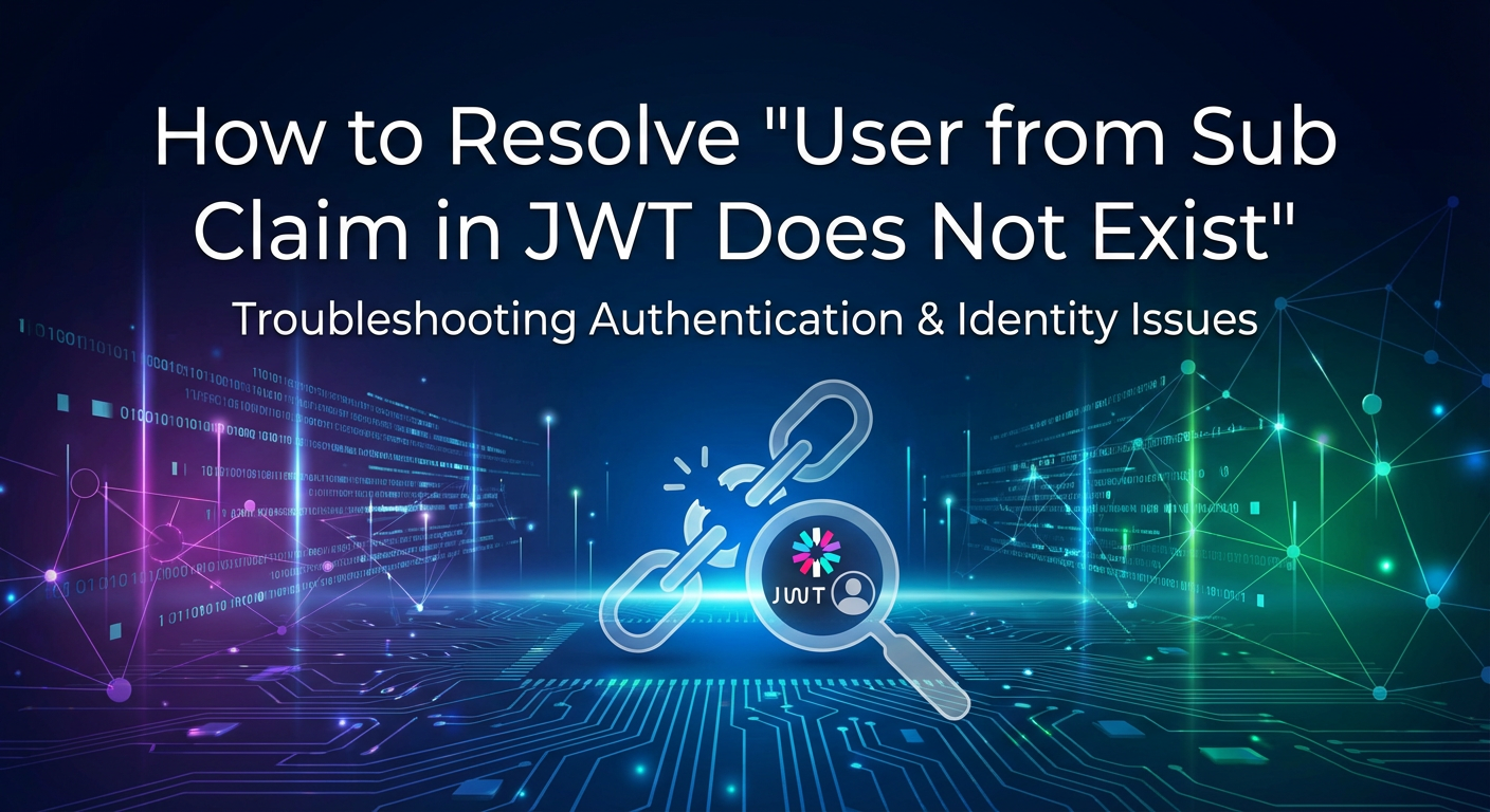 How to Resolve 'User from Sub Claim in JWT Does Not Exist'