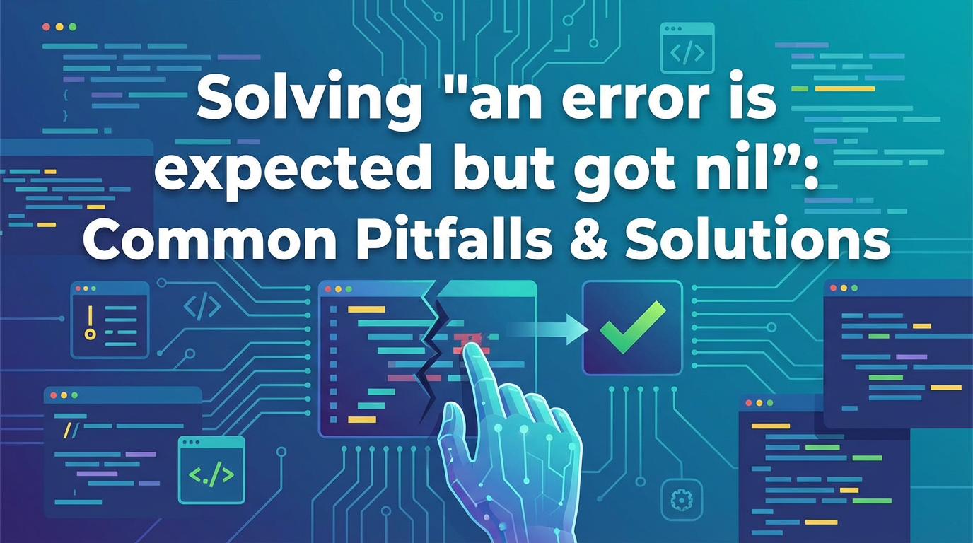 Solving 'an error is expected but got nil': Common Pitfalls & Solutions