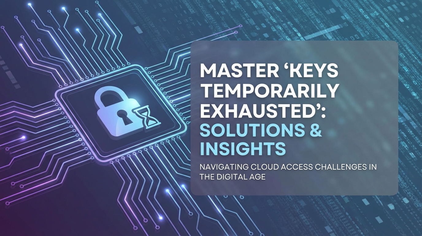 Master 'Keys Temporarily Exhausted': Solutions & Insights