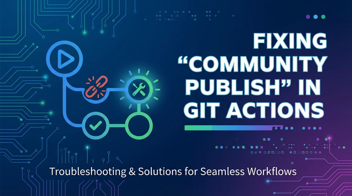 Fixing Community Publish Not Working in Git Actions