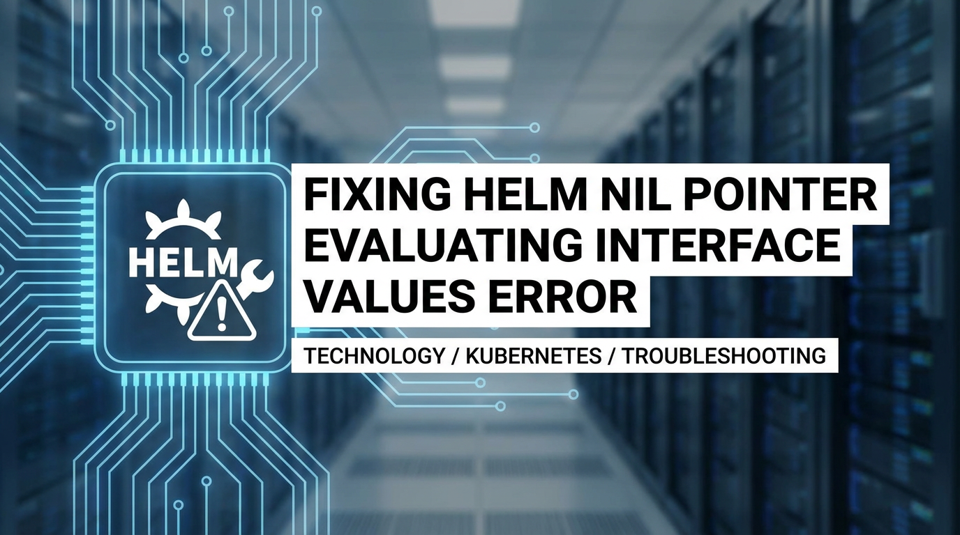 Fixing the Helm nil pointer evaluating interface values error