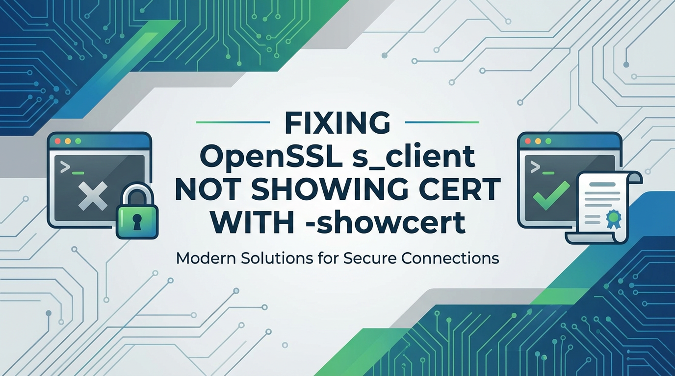 Fixing OpenSSL s_client Not Showing Cert with -showcert