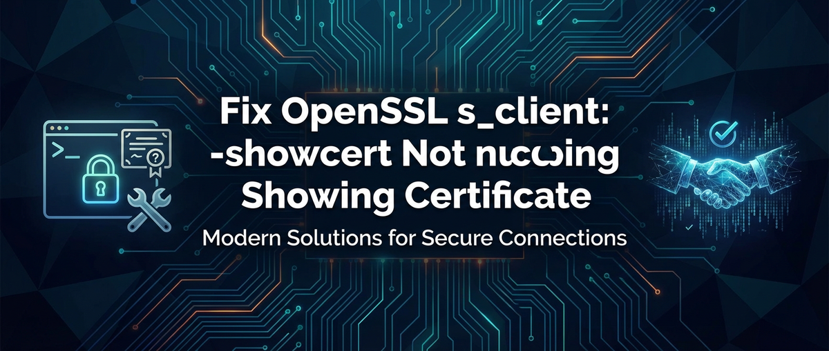 Fix OpenSSL s_client: -showcert Not Showing Certificate