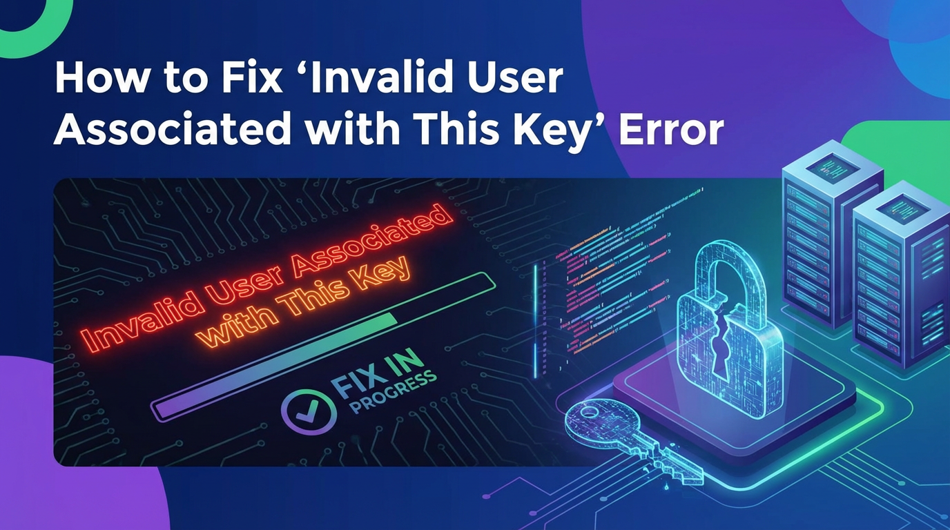 How to Fix 'Invalid User Associated with This Key' Error