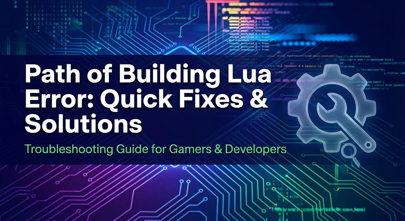 Path of Building Lua Error: Quick Fixes & Solutions