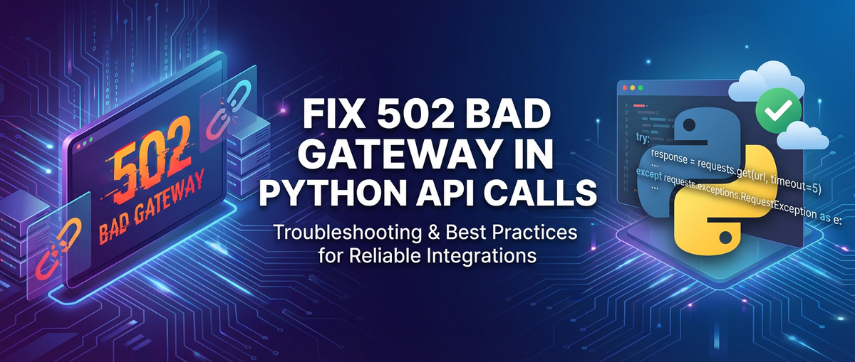 Fix 502 Bad Gateway in Python API Calls
