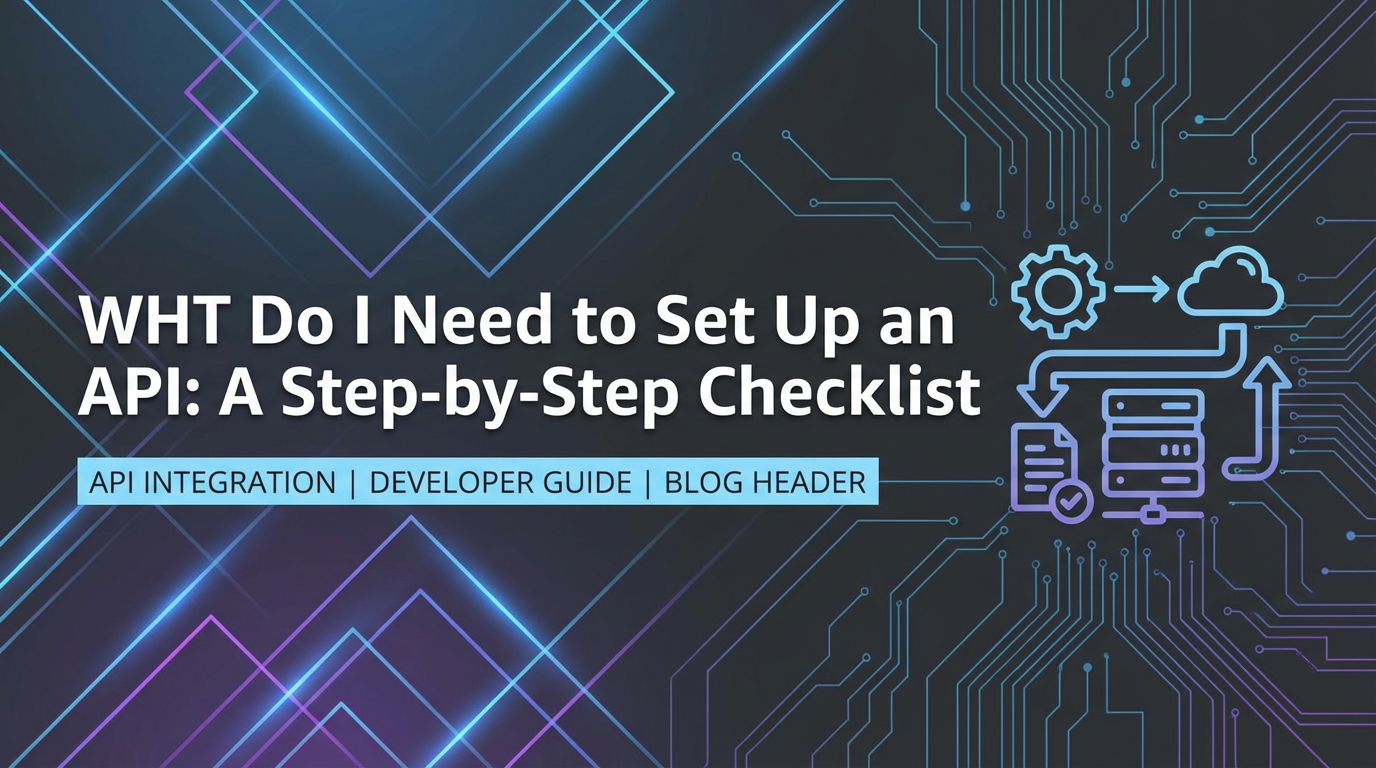 WHT Do I Need to Set Up an API: A Step-by-Step Checklist