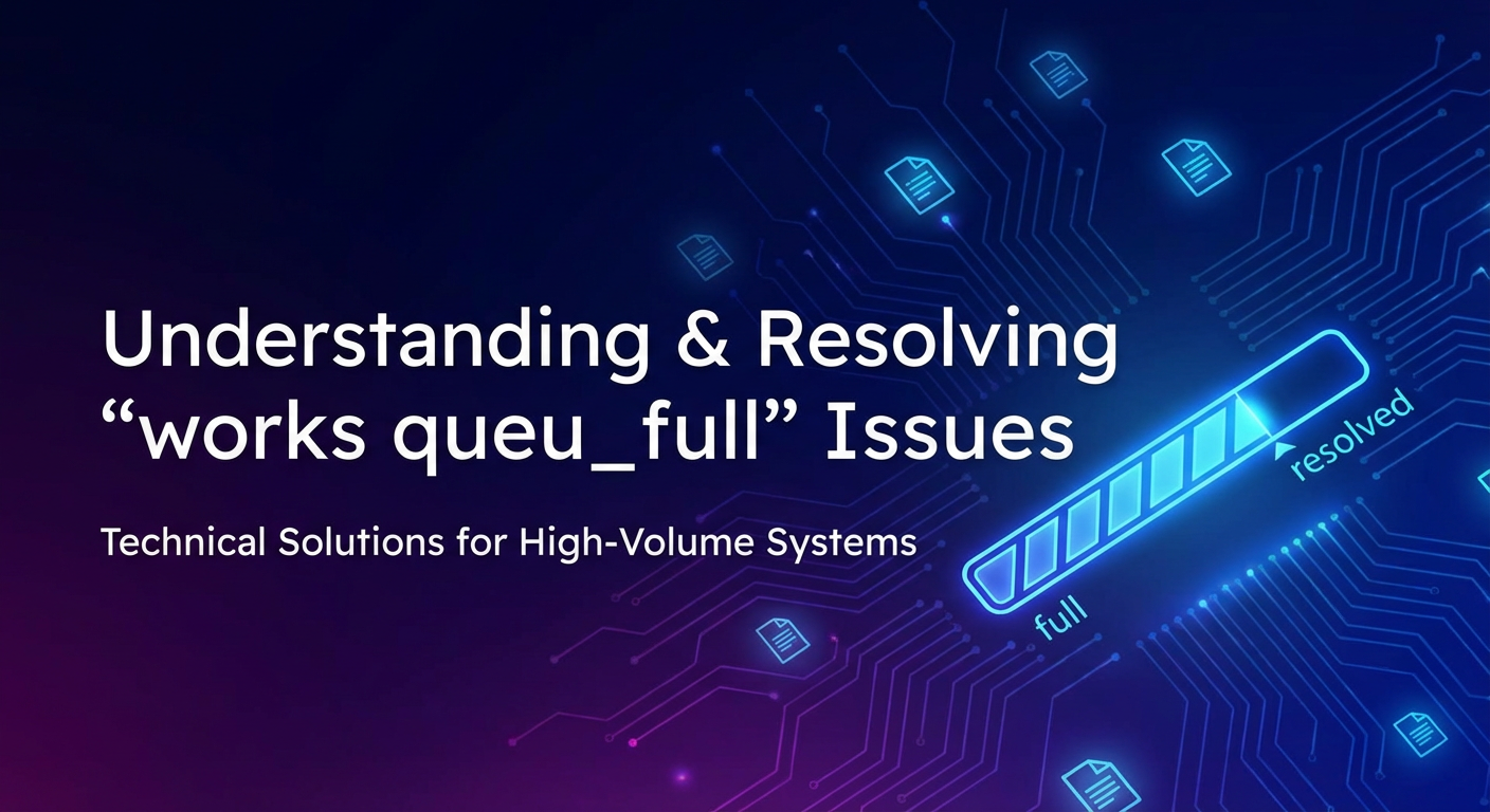 Understanding & Resolving 'works queue_full' Issues