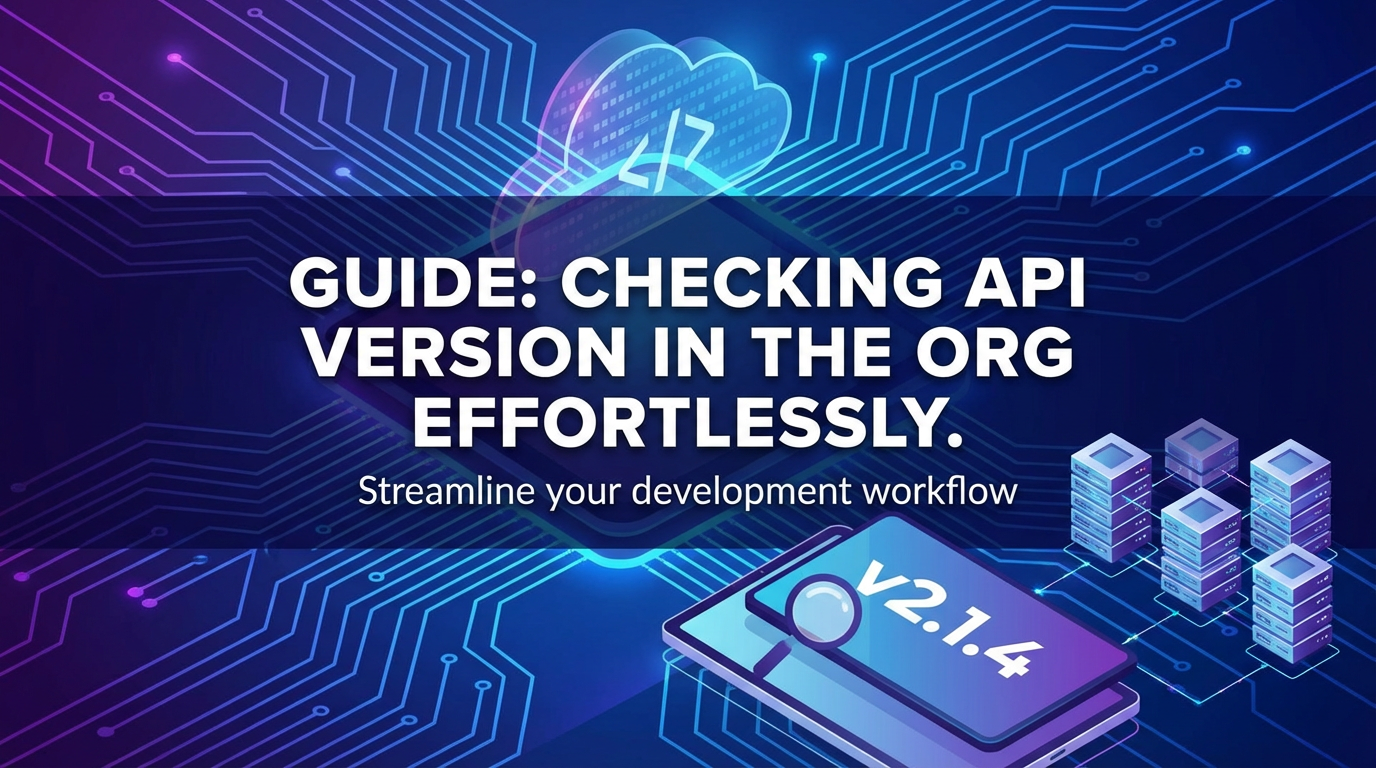 Guide: Checking API Version in the Org Effortlessly
