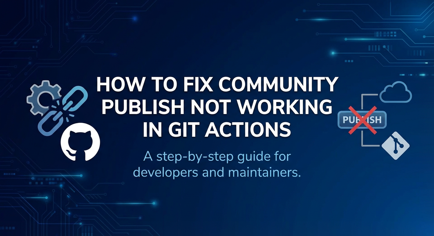 How to Fix Community Publish Not Working in Git Actions