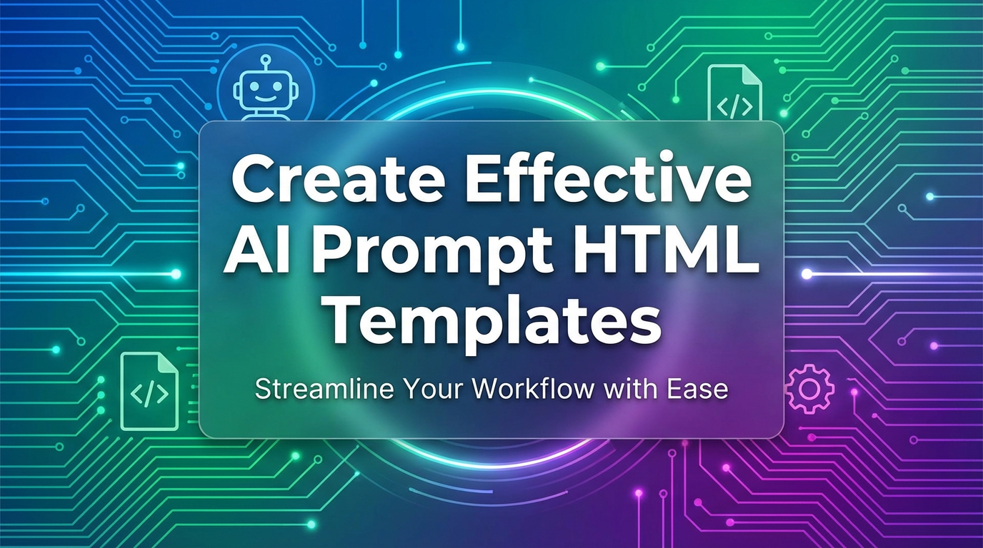 Create Effective AI Prompt HTML Templates with Ease