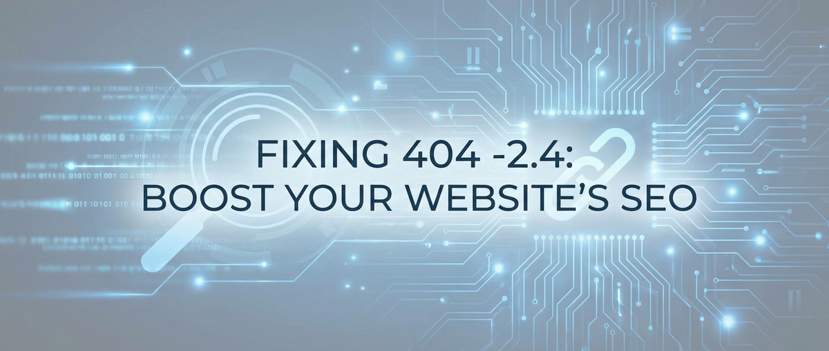 Fixing 404 -2.4: Boost Your Website's SEO
