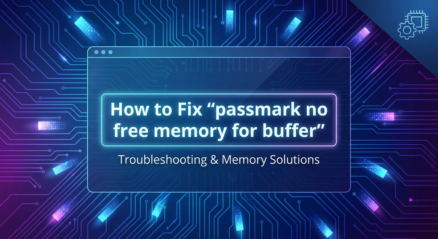 How to Fix 'passmark no free memory for buffer'