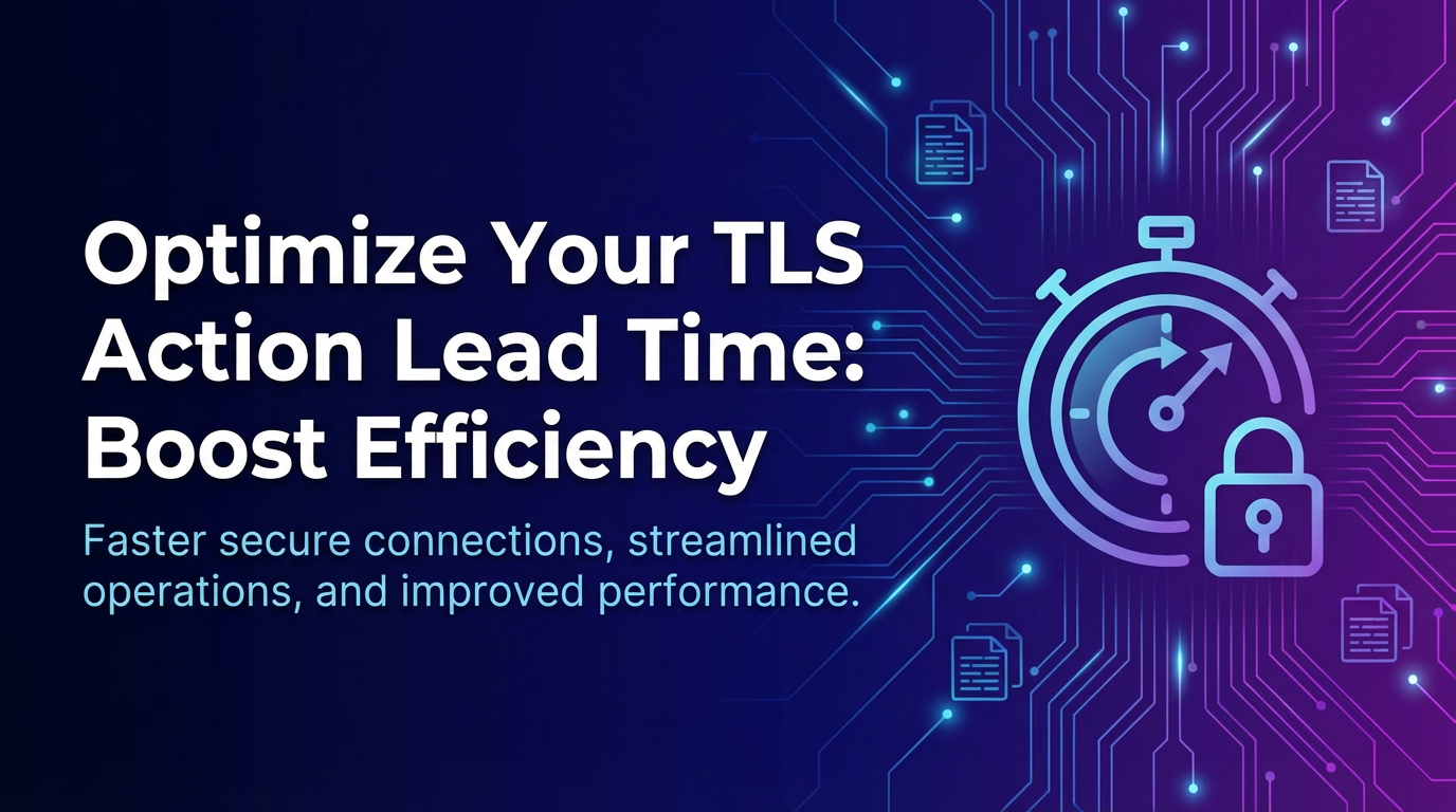 Optimize Your TLS Action Lead Time: Boost Efficiency