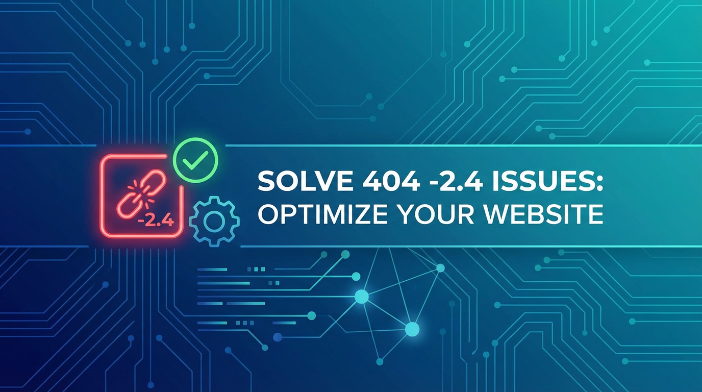 Solve 404 -2.4 Issues: Optimize Your Website