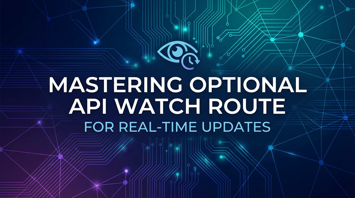 Mastering Optional API Watch Route for Real-time Updates