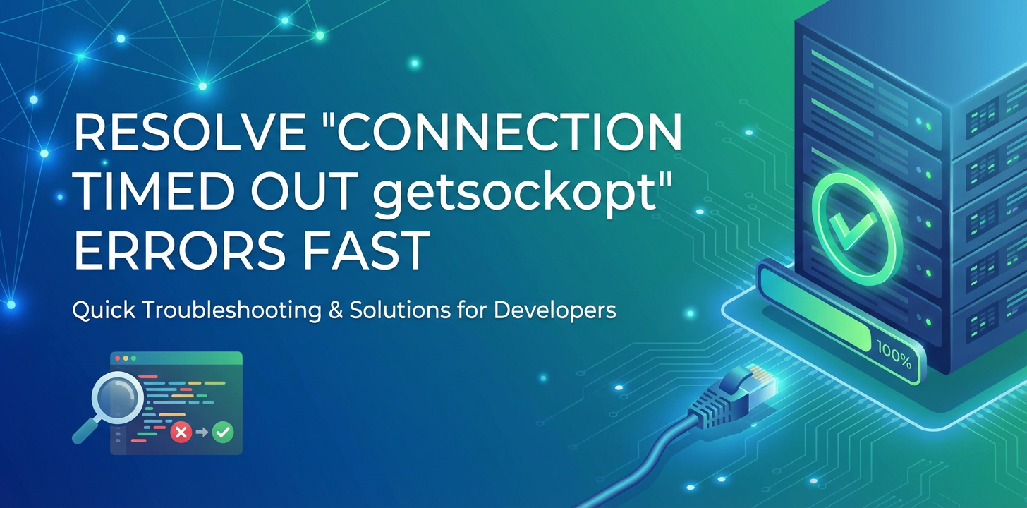 Resolve 'Connection Timed Out getsockopt' Errors Fast