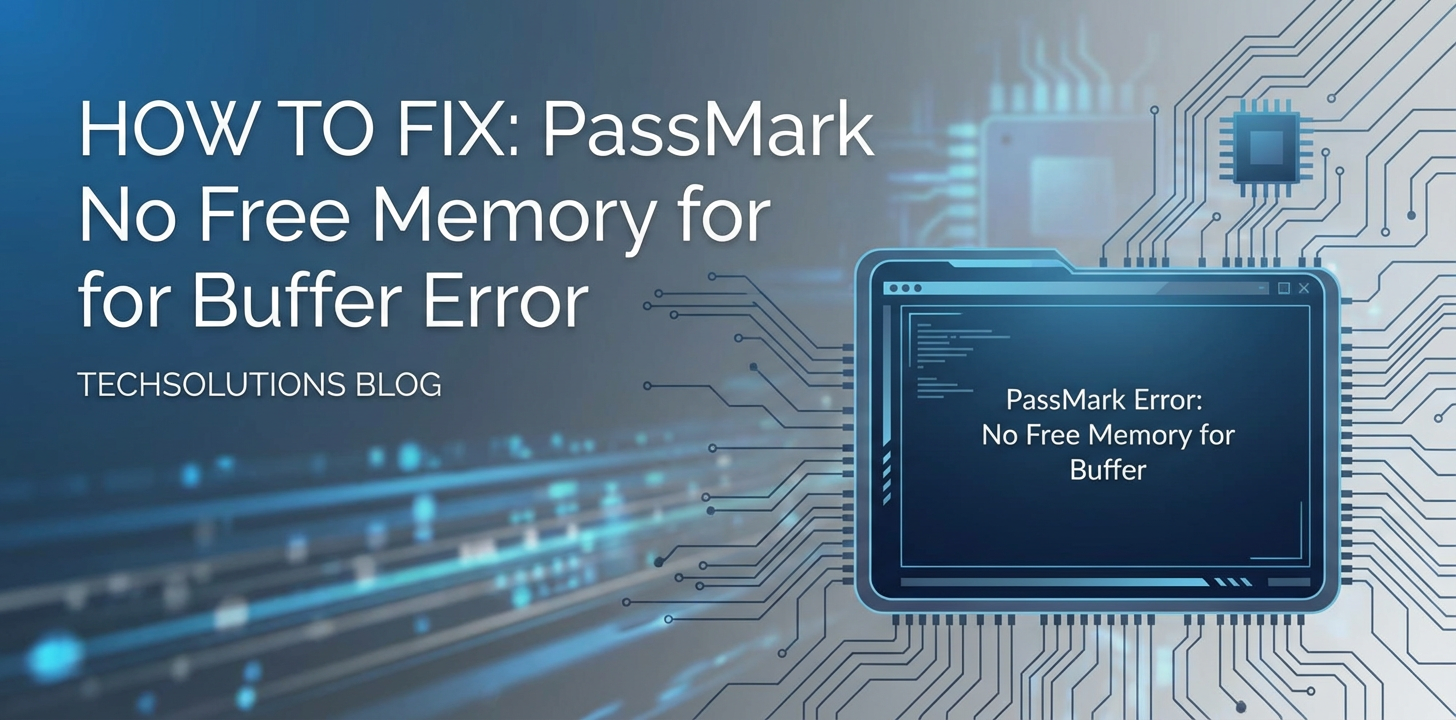 How to Fix PassMark No Free Memory for Buffer Error