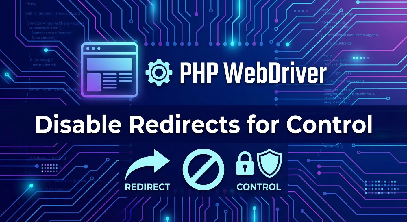 PHP WebDriver: Disable Redirects for Control