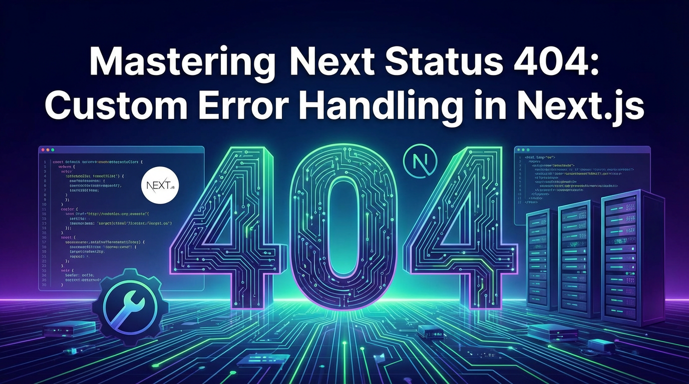 Mastering Next Status 404: Custom Error Handling in Next.js