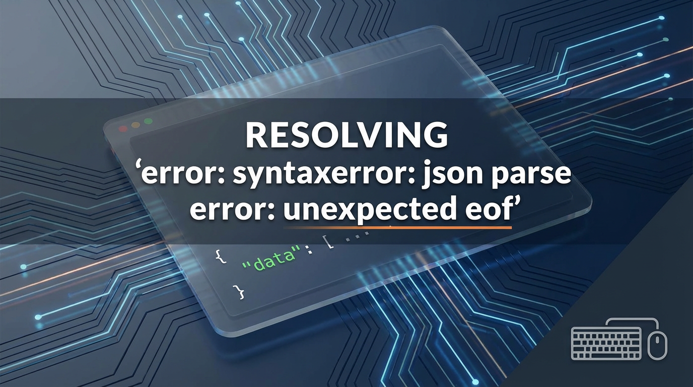 Resolving 'error: syntaxerror: json parse error: unexpected eof'