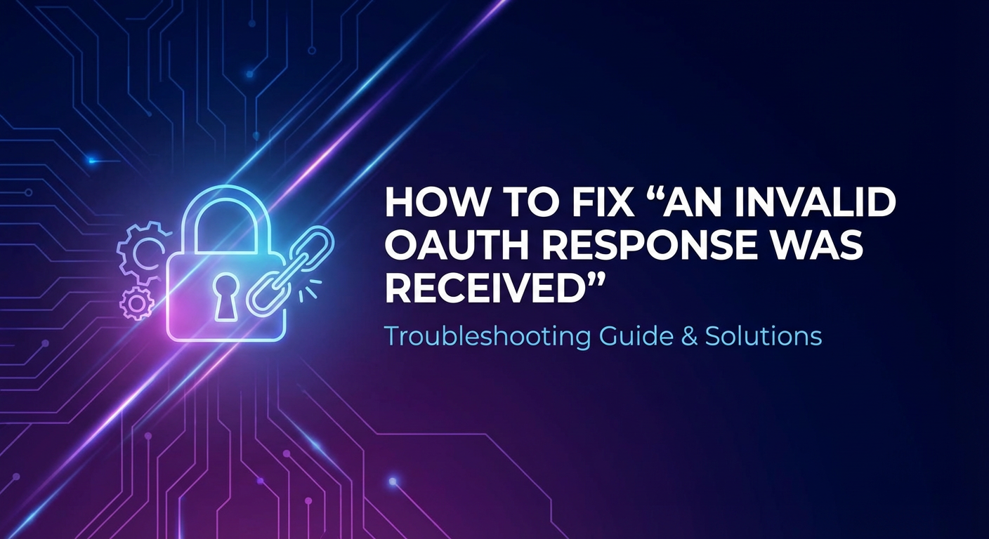 How to Fix 'An Invalid OAuth Response Was Received'