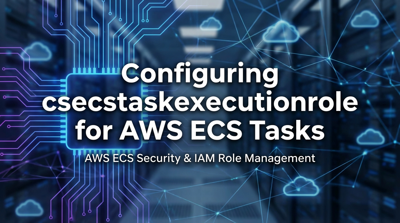 Configuring csecstaskexecutionrole for AWS ECS Tasks