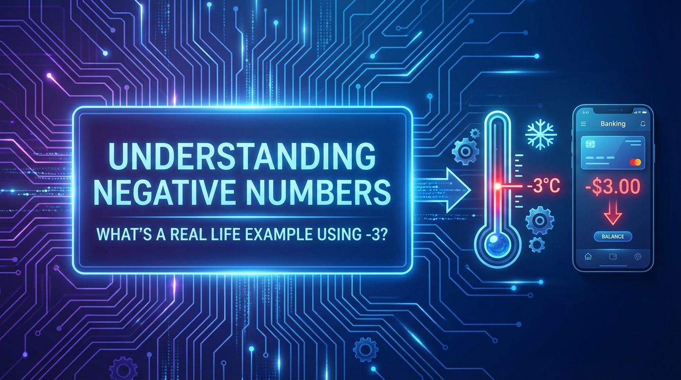 Understanding Negative Numbers: What's a Real Life Example Using -3?