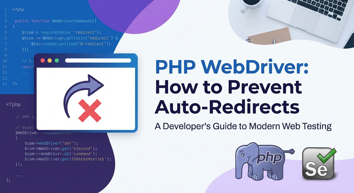 PHP WebDriver: How to Prevent Auto-Redirects