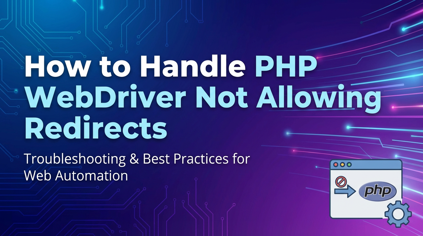 How to Handle PHP WebDriver Not Allowing Redirects