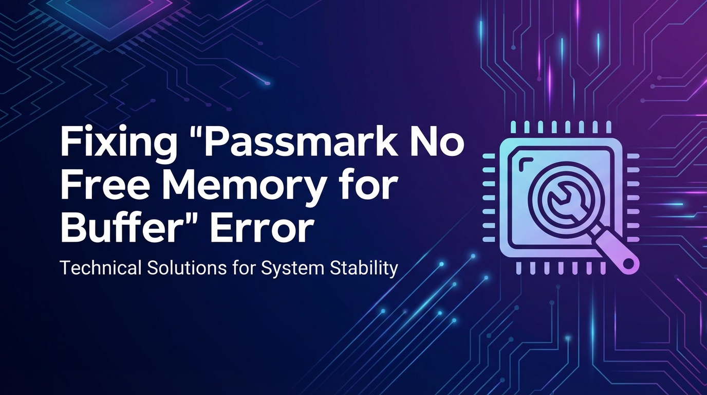 Fixing 'Passmark No Free Memory for Buffer' Error