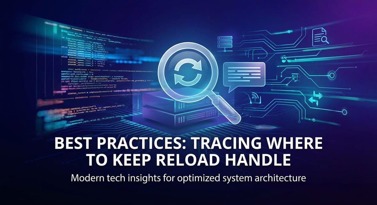 Best Practices: Tracing Where to Keep Reload Handle