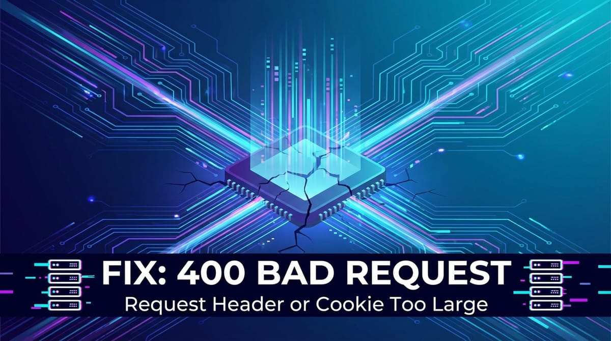 Fix: 400 Bad Request Request Header or Cookie Too Large