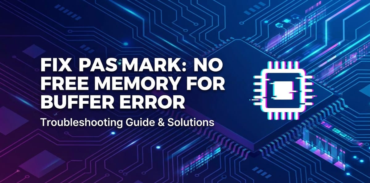 Fix Passmark No Free Memory for Buffer Error