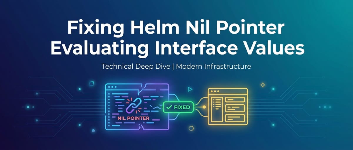 Fixing Helm Nil Pointer Evaluating Interface Values