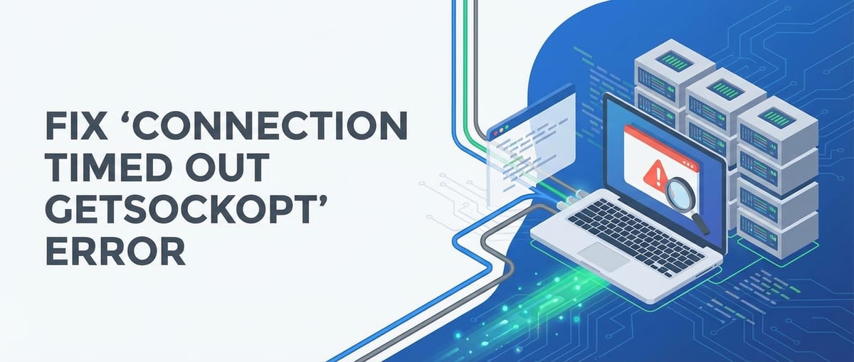 Fix 'Connection Timed Out getsockopt' Error