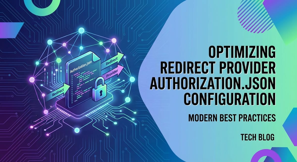 Optimizing Redirect Provider Authorization.json Configuration
