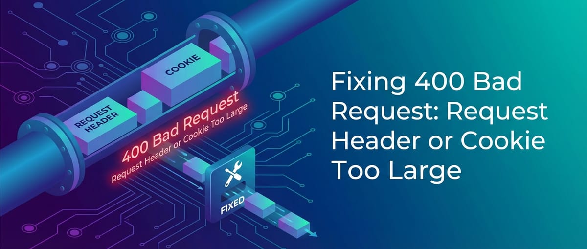 Fixing 400 Bad Request: Request Header or Cookie Too Large