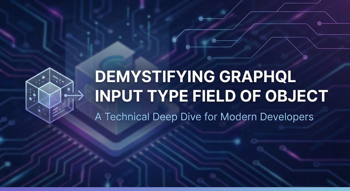 Demystifying GraphQL Input Type Field of Object