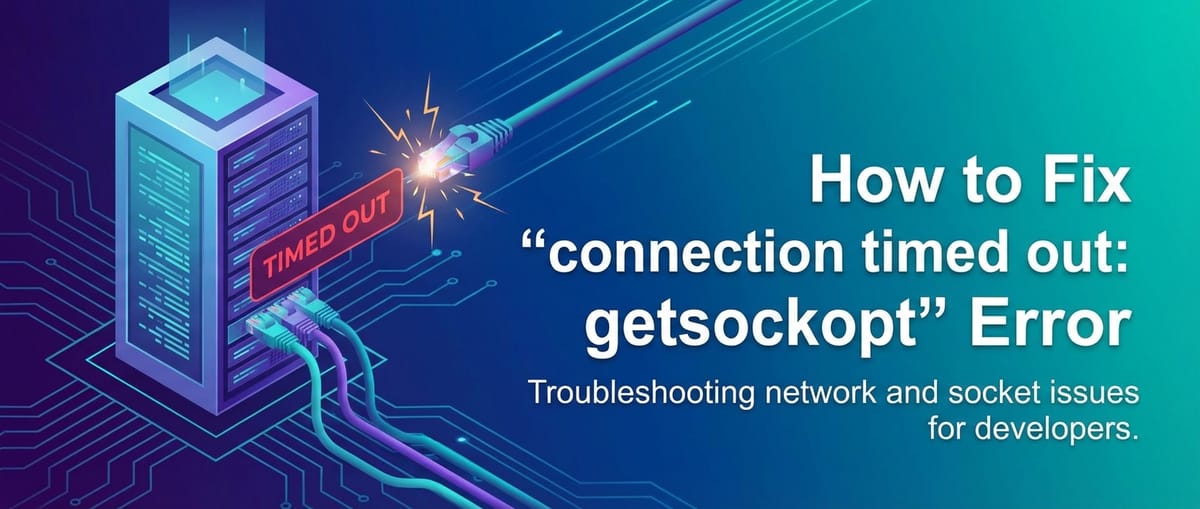How to Fix 'connection timed out: getsockopt' Error